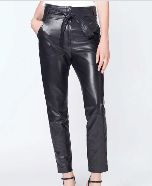 white leather trousers