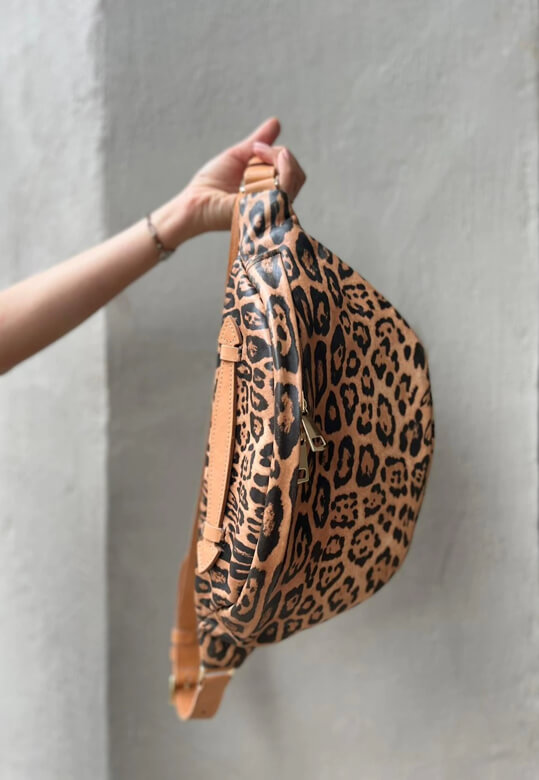 Animal Print Quilted Crossbody Tote Bag - Zebra